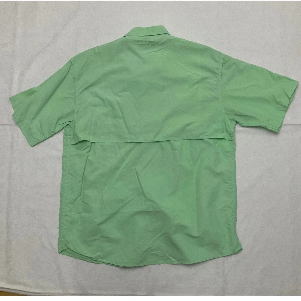 Magellan Sportswear‎ Men's Short Sleeve Button Up Shirt Light Green Size Large - Picture 11 of 12